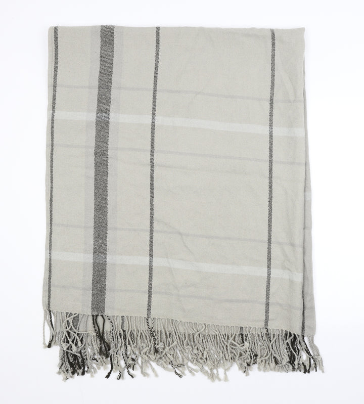 Preworn Unisex Grey Check Shawl/Wrap