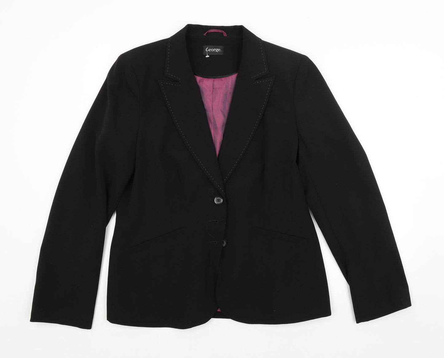 George Womens Black   Jacket Blazer Size 16