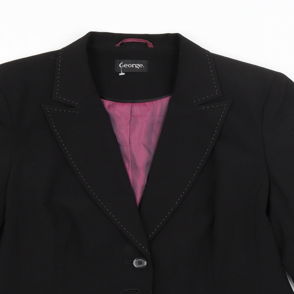 George Womens Black   Jacket Blazer Size 16