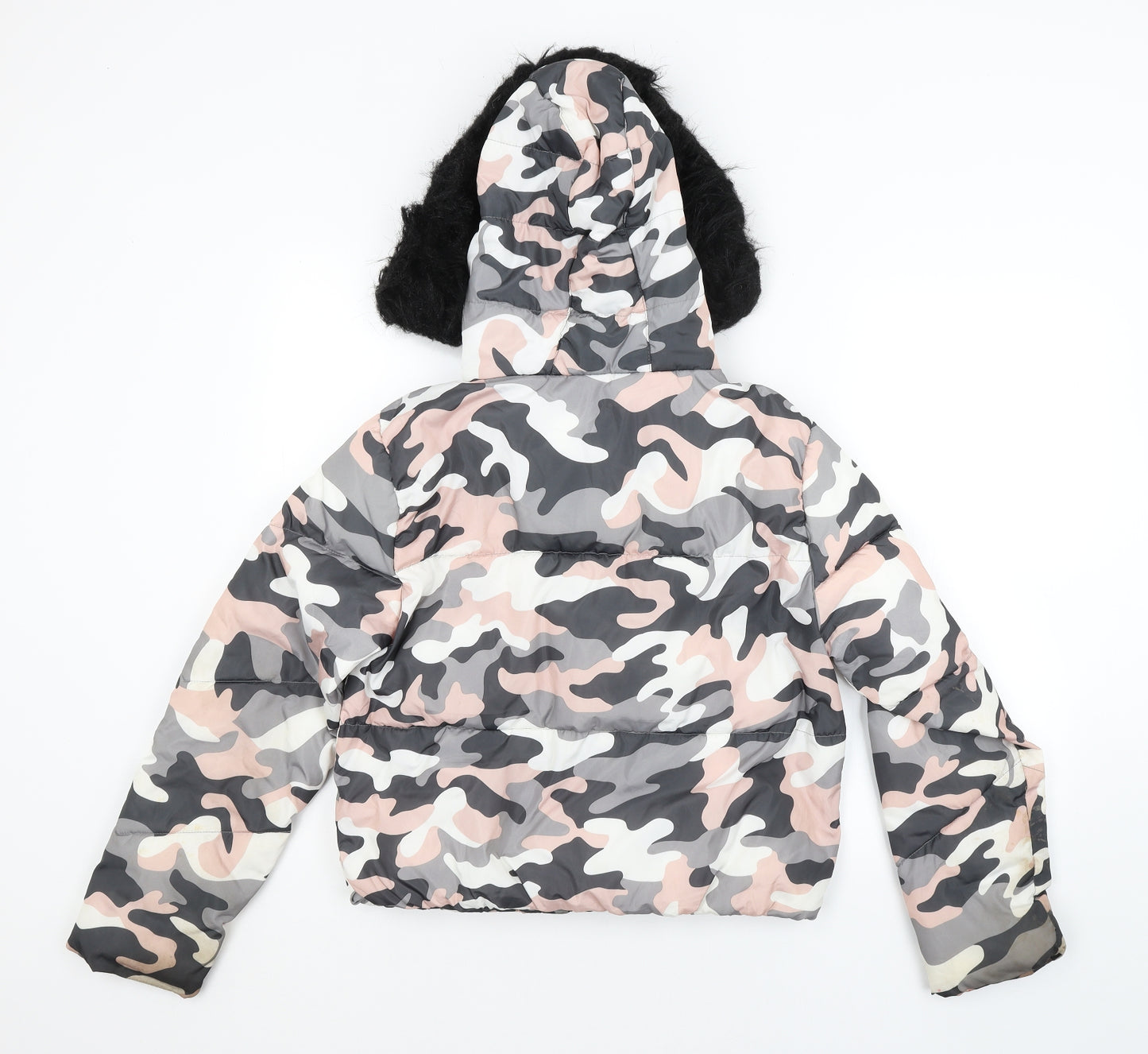 New Look Girls Multicoloured Camouflage  Basic Coat Coat Size 12-13 Years