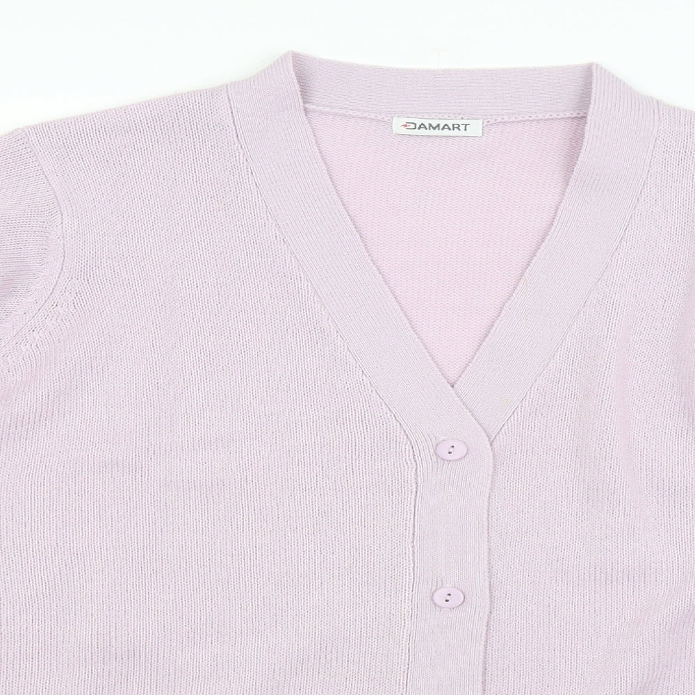 Damart Womens Purple   Cardigan Jumper Size 10