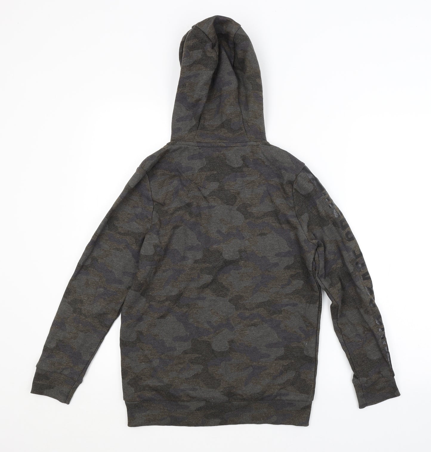 F&F Boys Green Camouflage  Pullover Hoodie Size 11-12 Years