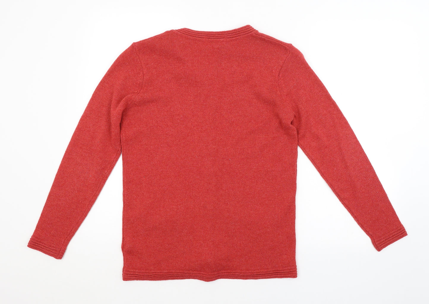 M&S Womens Red   Cardigan Jumper Size 10