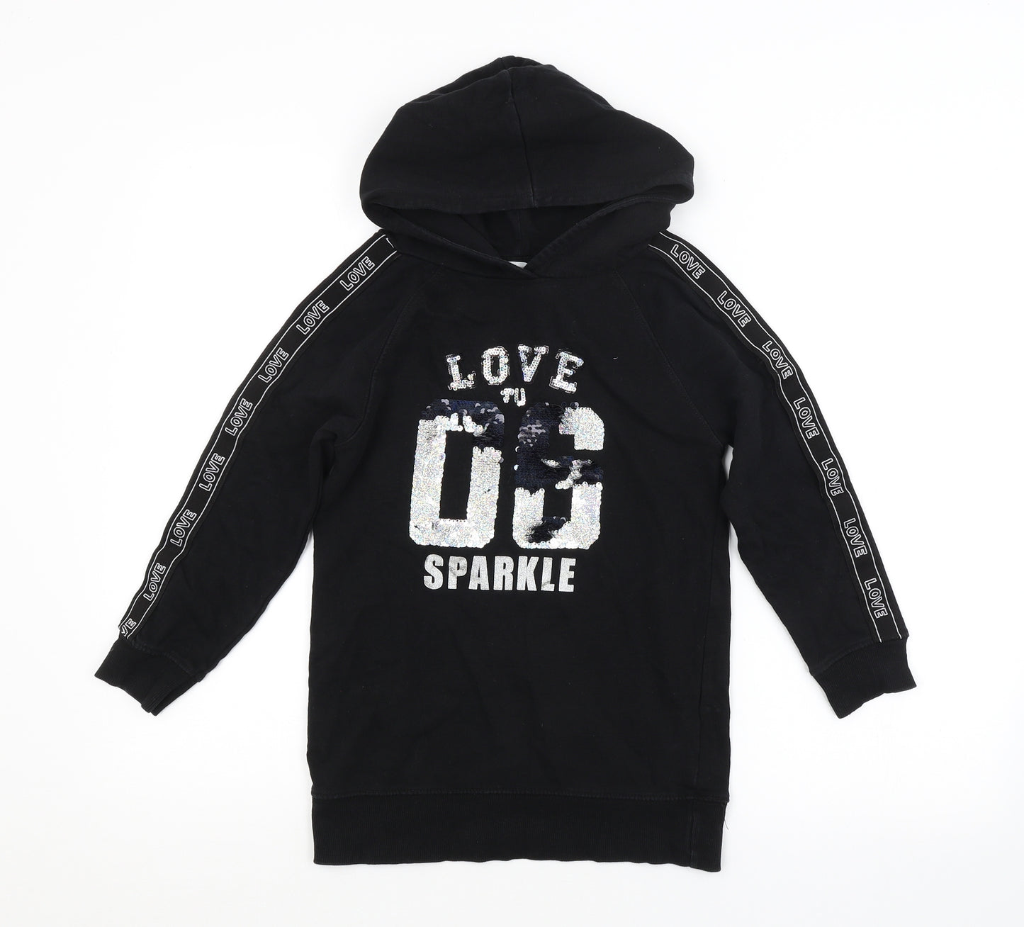 Blue Zoo Girls Black   Pullover Hoodie Size 8-9 Years