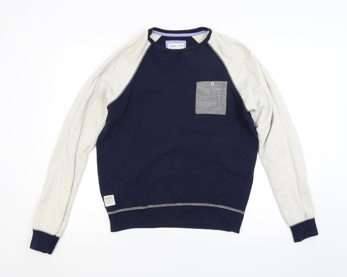 Nanny State Mens Blue   Pullover Jumper Size M