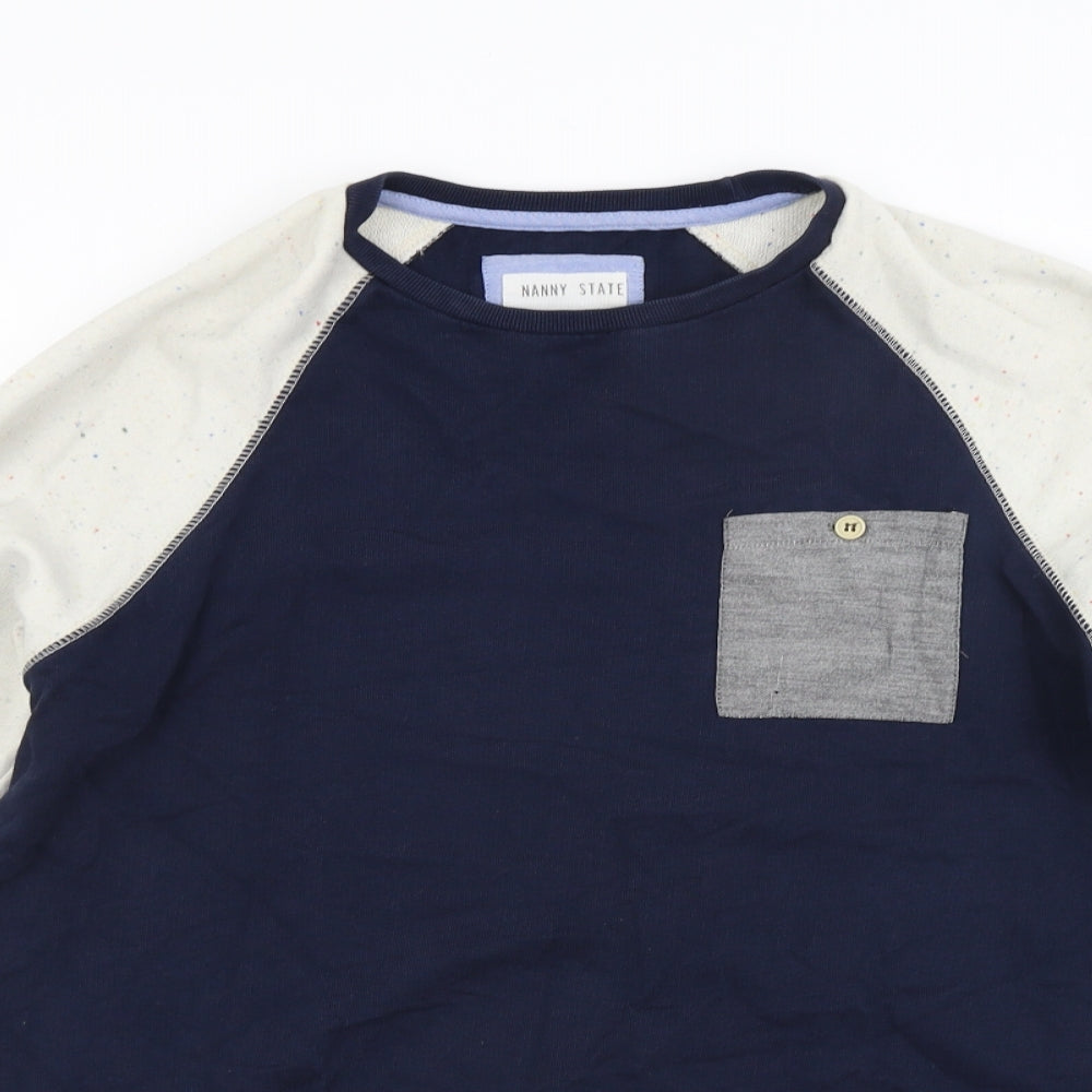 Nanny State Mens Blue   Pullover Jumper Size M