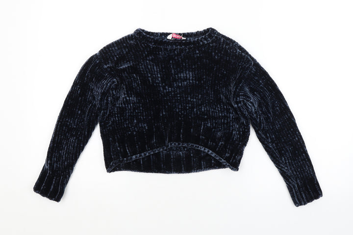 Miss E-vie Girls Blue   Pullover Jumper Size 7-8 Years