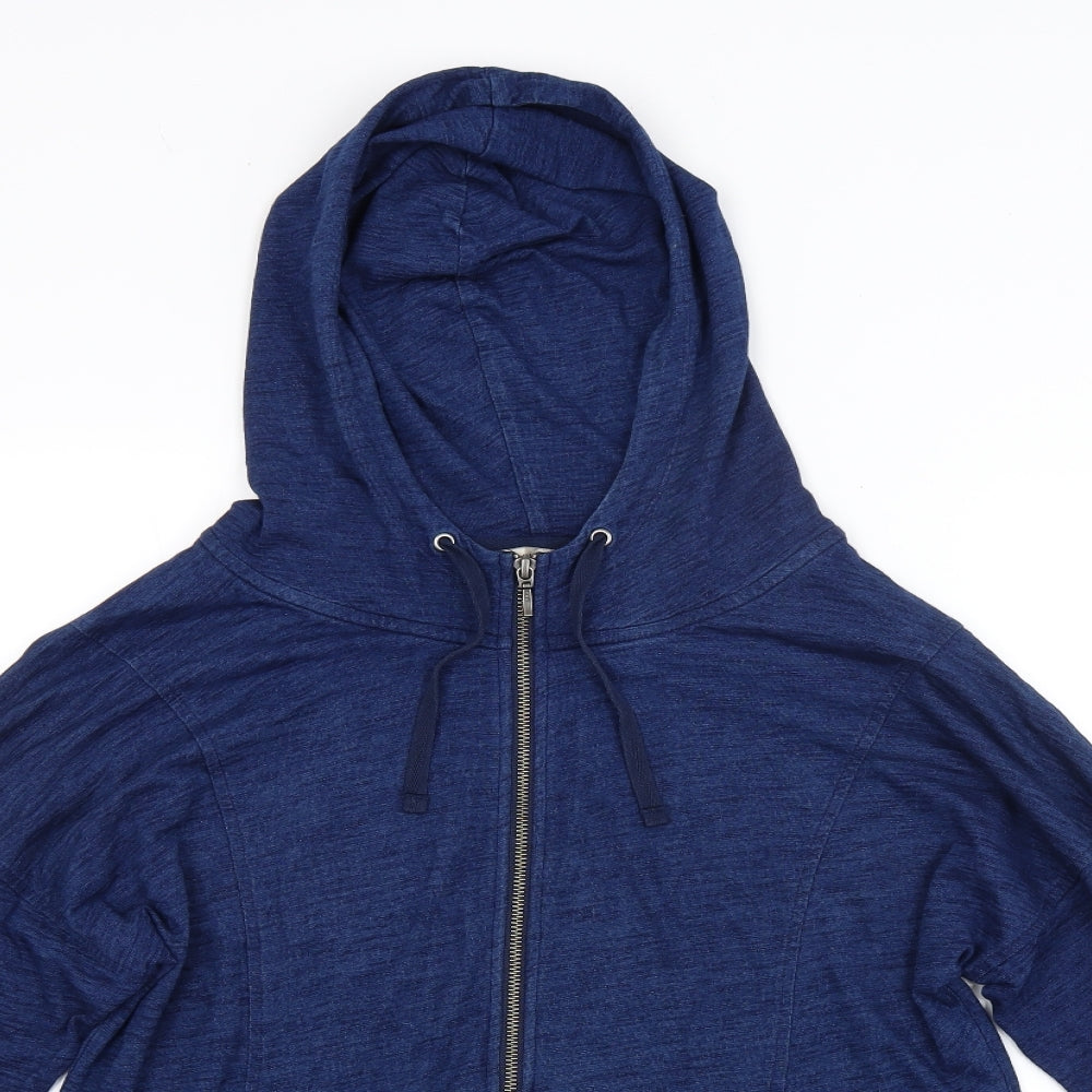 M&S Womens Blue   Full Zip Hoodie Size 18