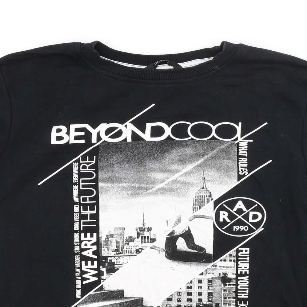 George Boys Black   Pullover Sweatshirt Size 11-12 Years