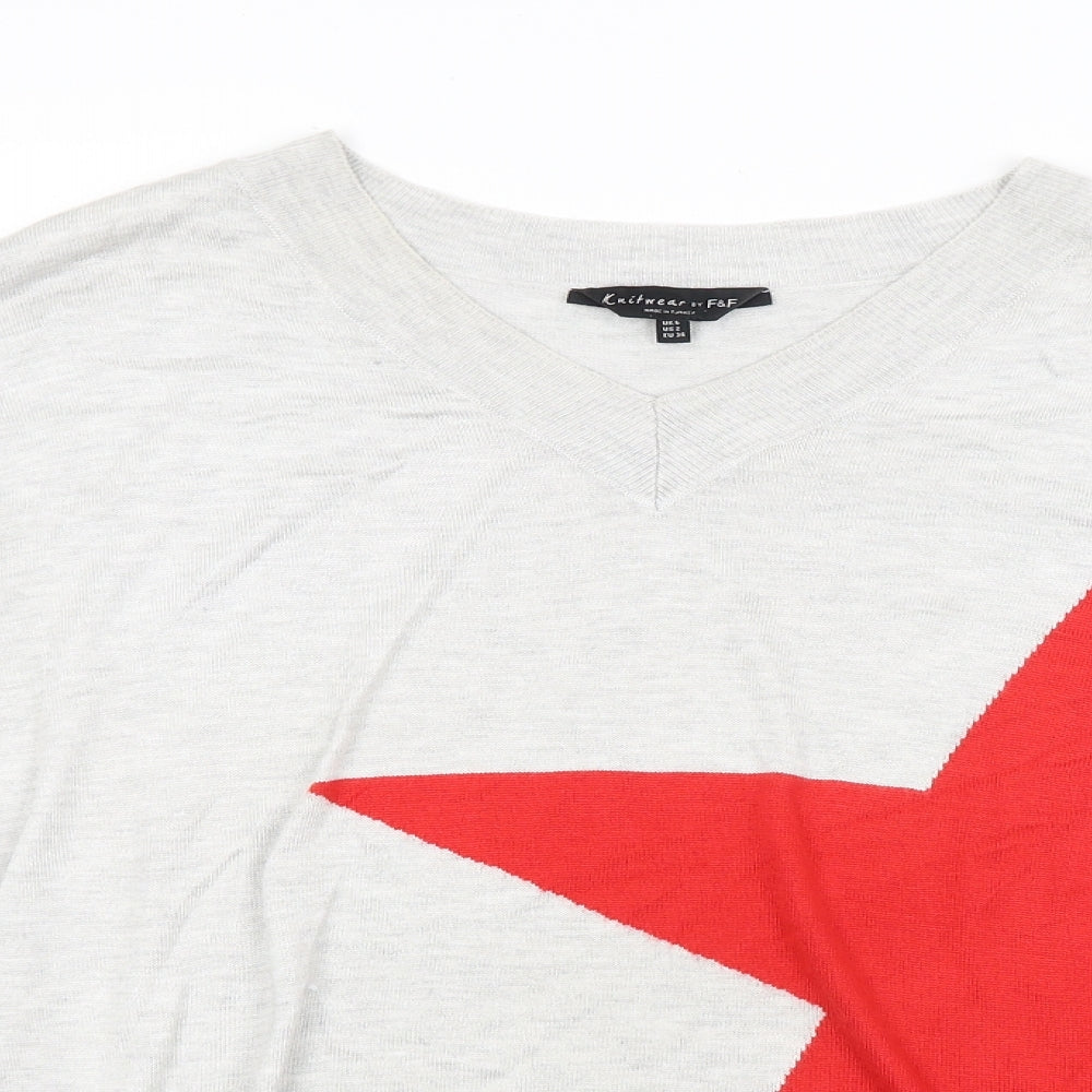 F&F Womens Grey   Pullover Jumper Size 6