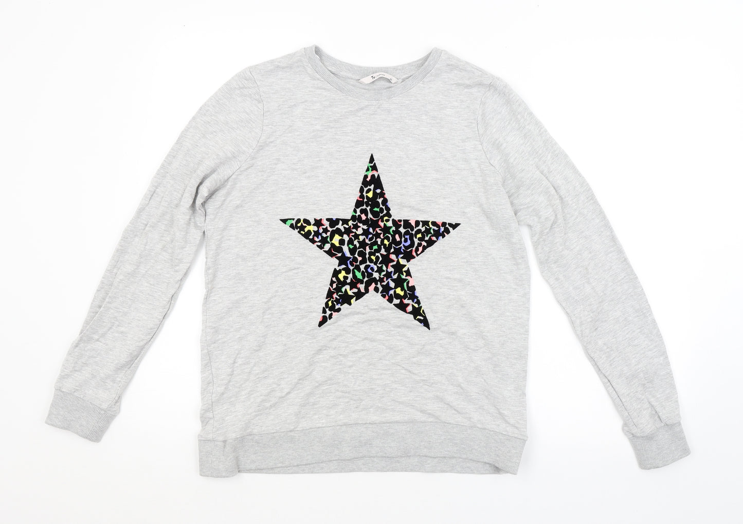 TU Womens Grey   Pullover Sweatshirt Size 10