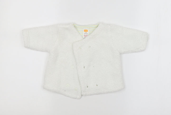 MINIMODE Baby White   Cardigan Jumper Size 0-3 Months