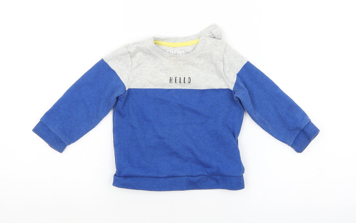 F7F Baby Blue   Pullover Jumper Size 9-12 Months