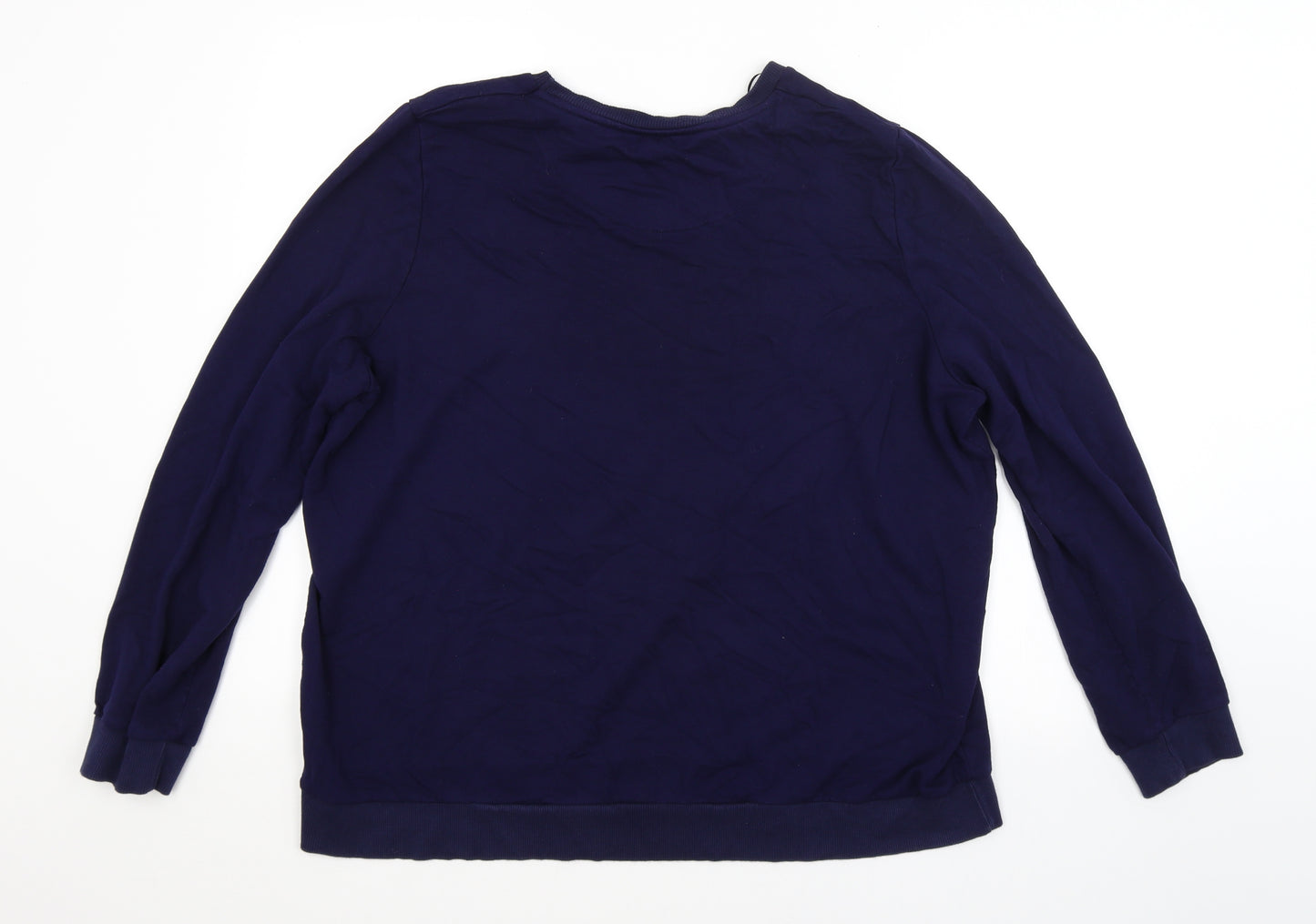 TU Womens Blue Floral  Pullover Jumper Size 22