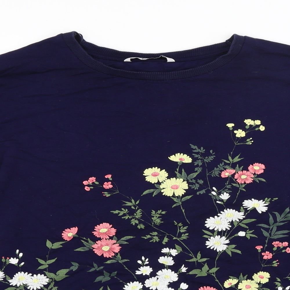 TU Womens Blue Floral  Pullover Jumper Size 22