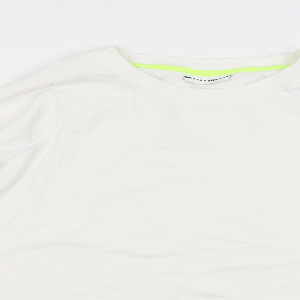 DKNY Womens White   Pullover Sweatshirt