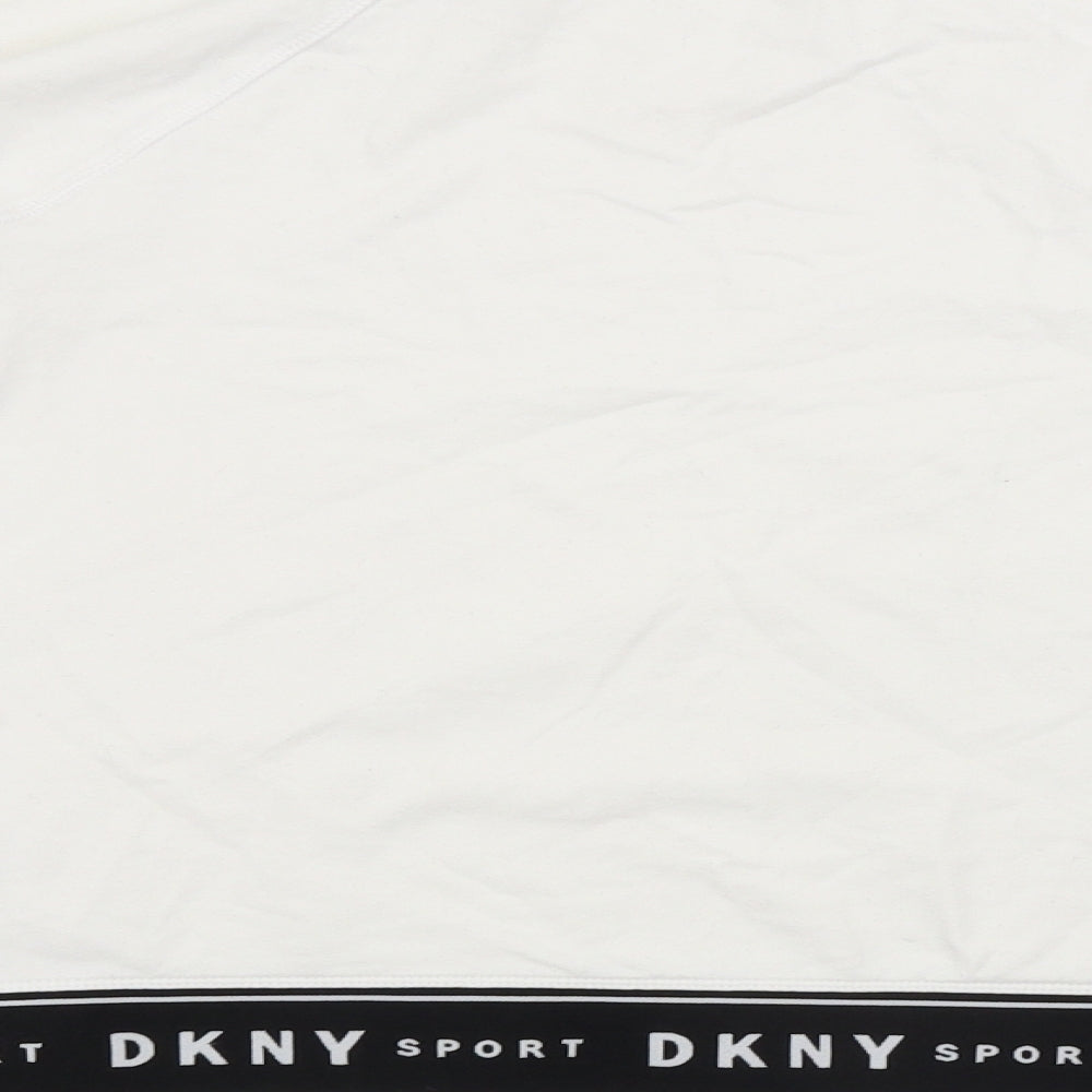 DKNY Womens White   Pullover Sweatshirt
