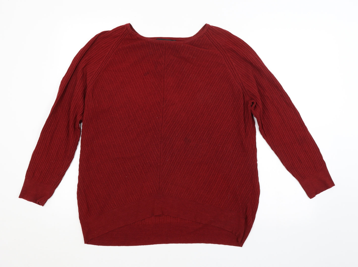 George Womens Red Striped  Pullover Jumper Size 24