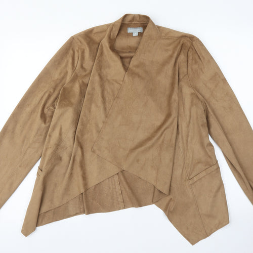Suzanne Grae Womens Brown   Wrap Jumper Size M