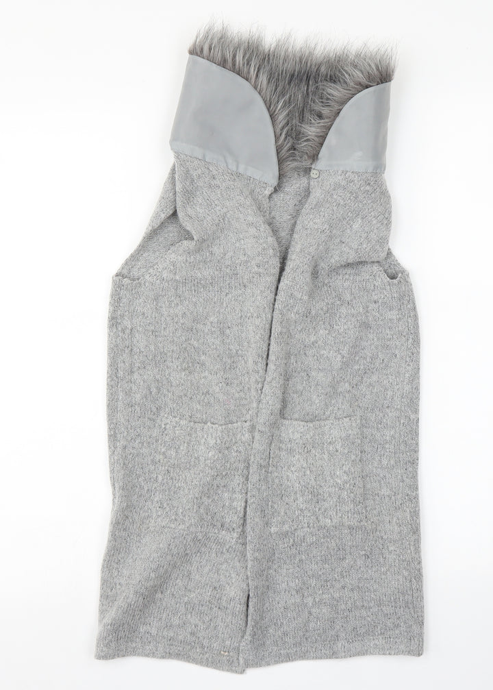 Primark Girls Grey Wrap Jumper Size 8-9 Years