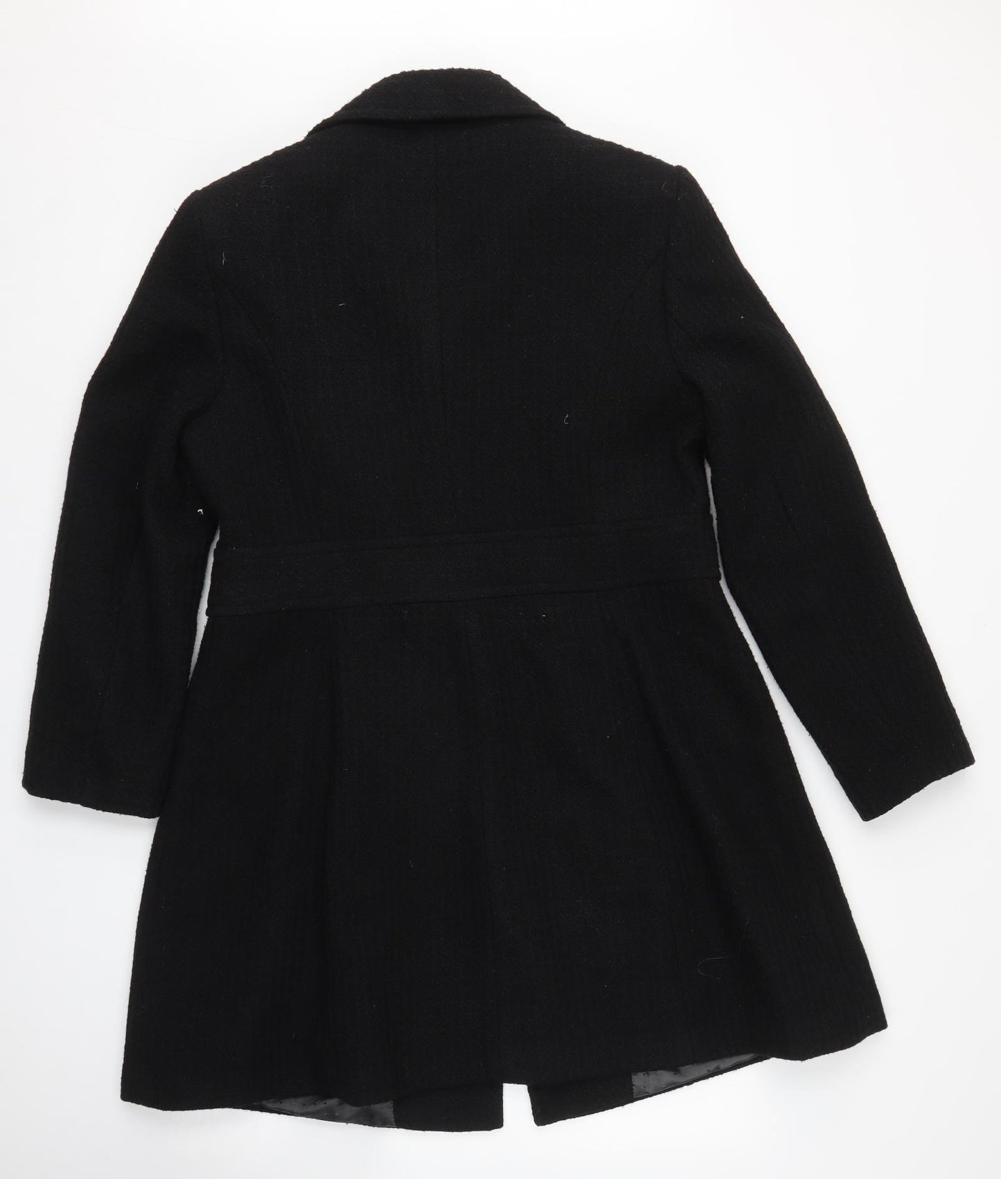 TU Womens Black   Overcoat Coat Size 16