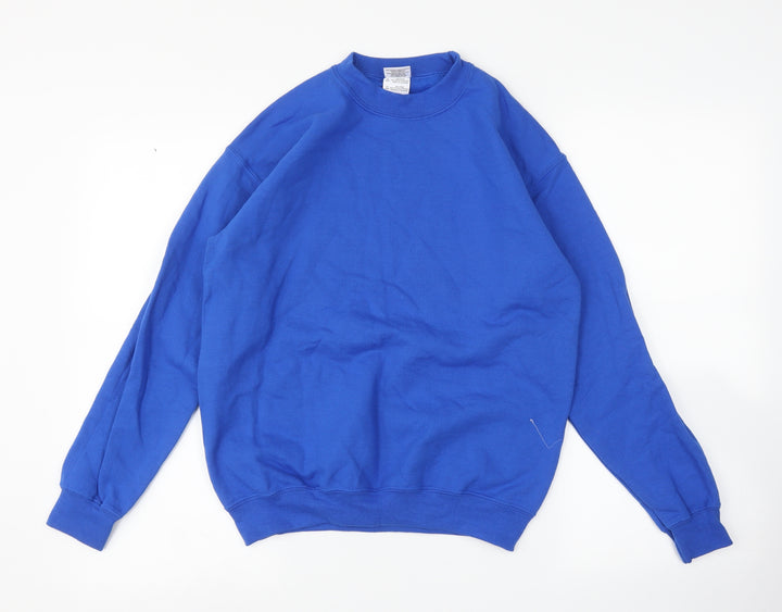 Gildan Womens Blue Pullover Sweatshirt Size L