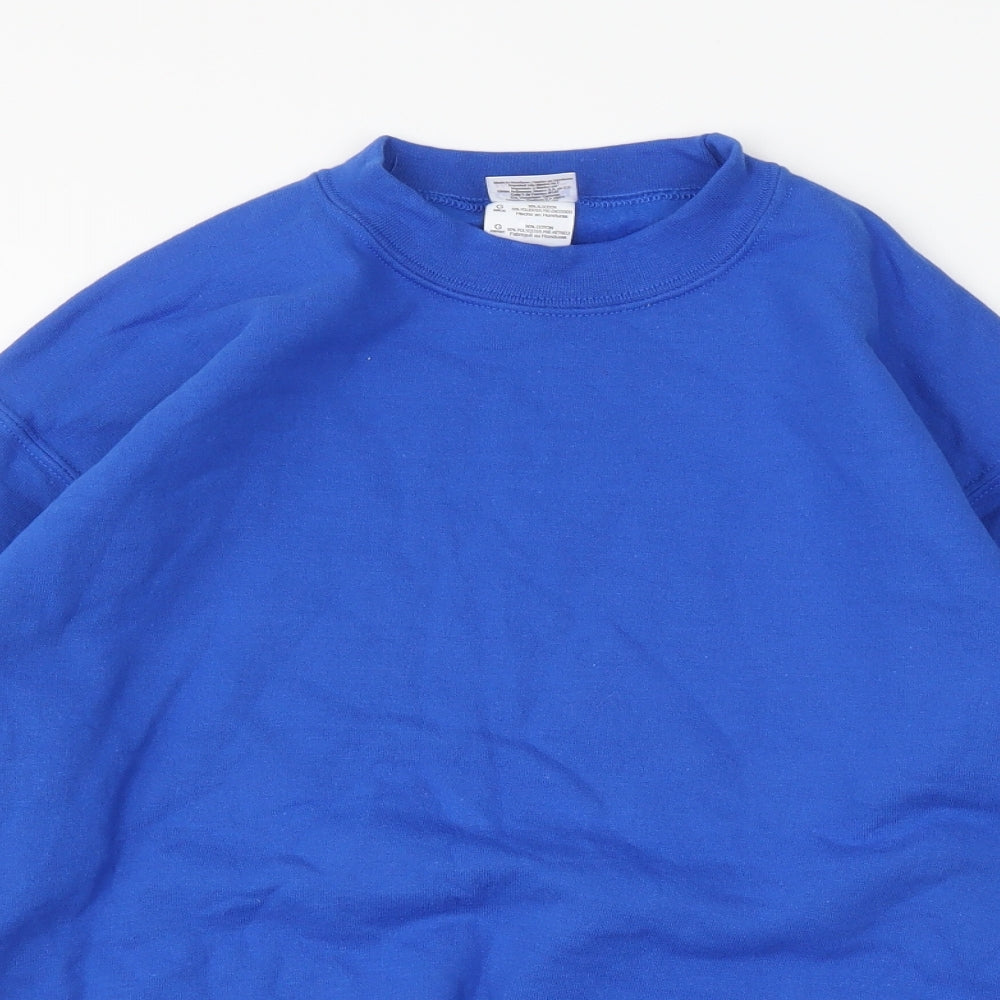 Gildan Womens Blue   Pullover Sweatshirt Size L