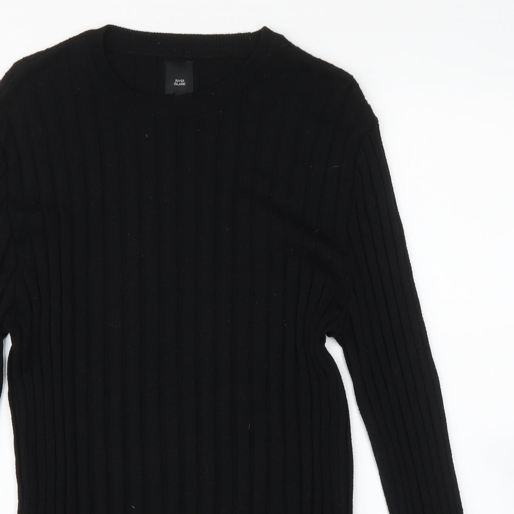 River Island Womens Black   Pullover Jumper Size M