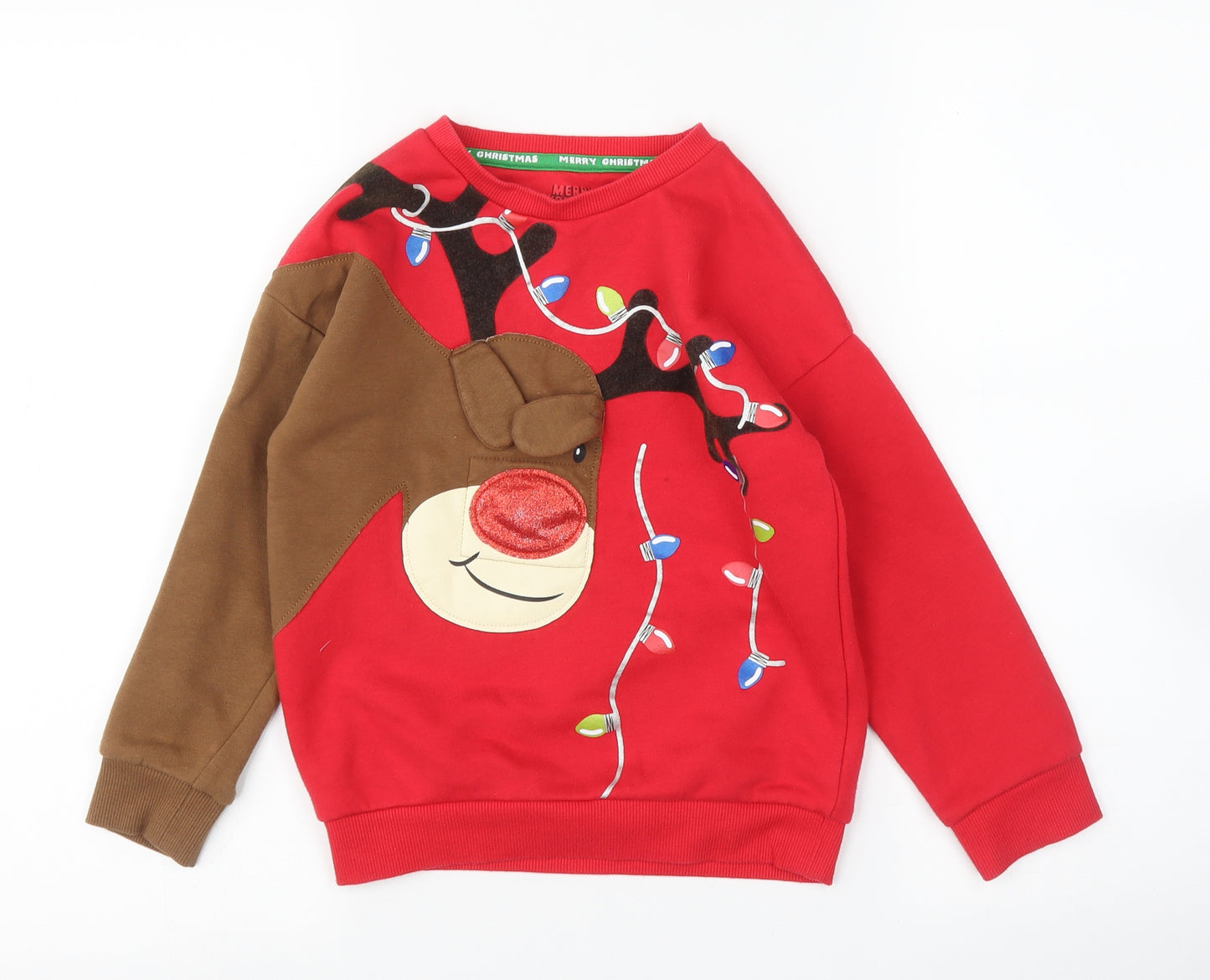 F&F Boys Multicoloured   Pullover Jumper Size 6-7 Years  - Christmas