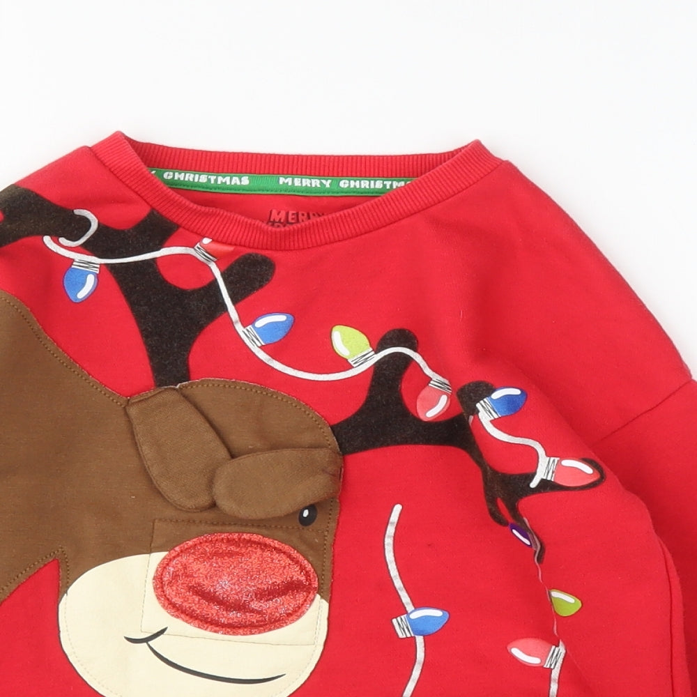 F&F Boys Multicoloured   Pullover Jumper Size 6-7 Years  - Christmas