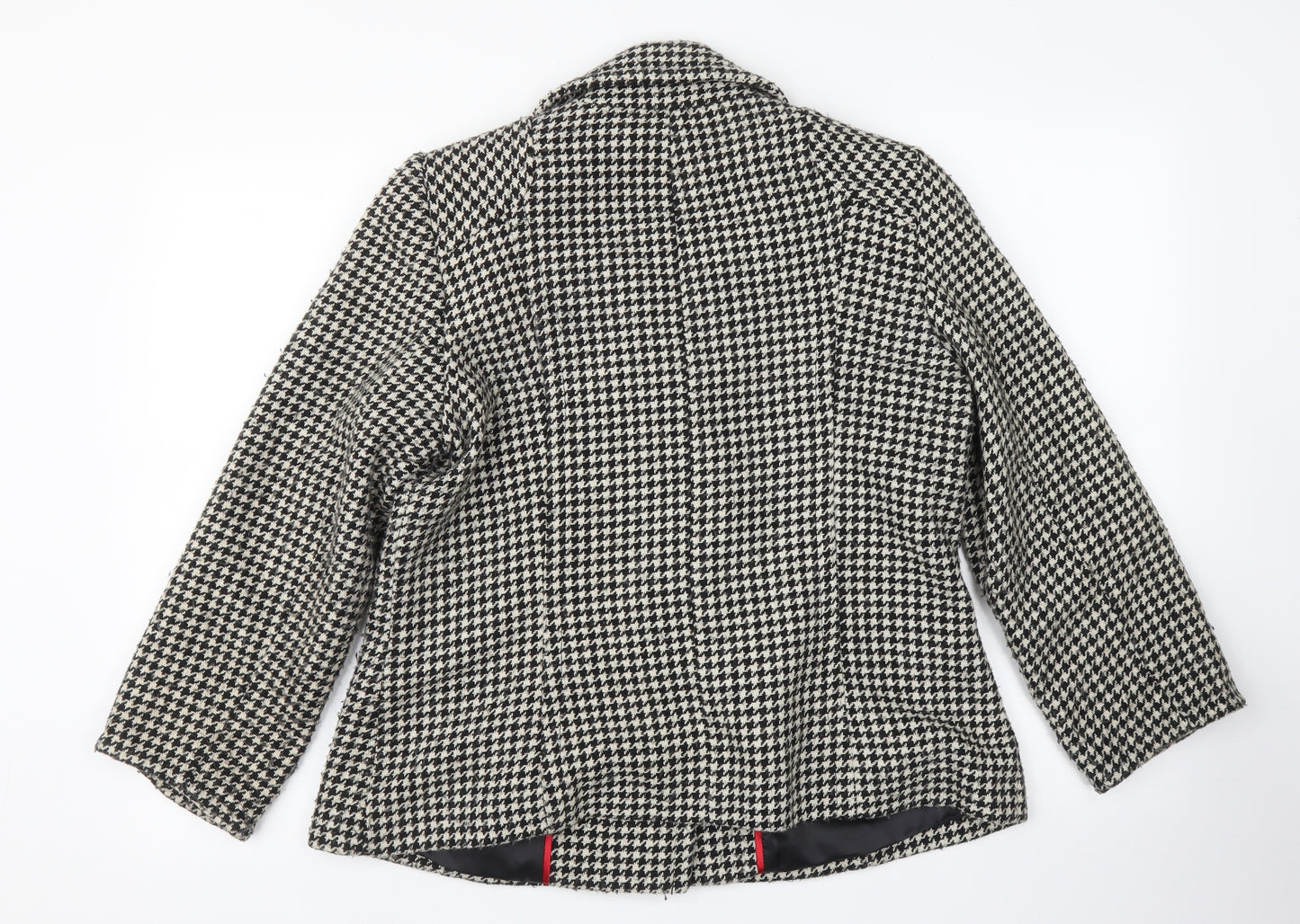 Klass Womens Multicoloured Houndstooth  Jacket Sport Coat Size 12