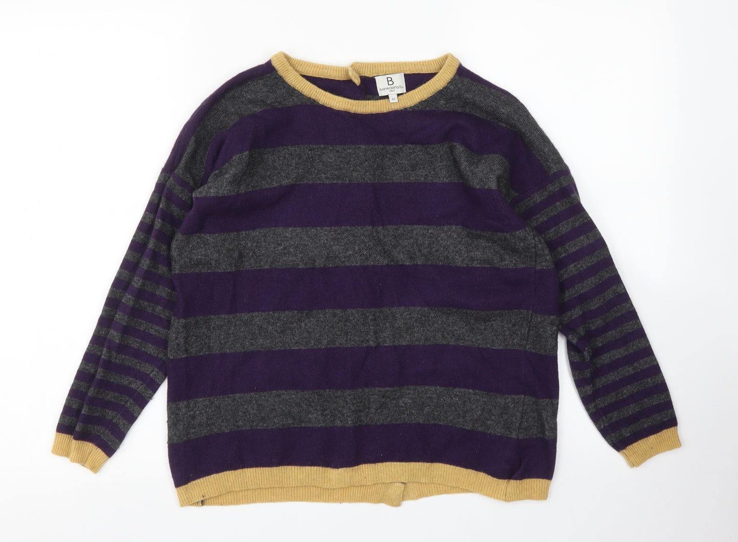 Benedetta B Womens Multicoloured Striped  Pullover Jumper Size M