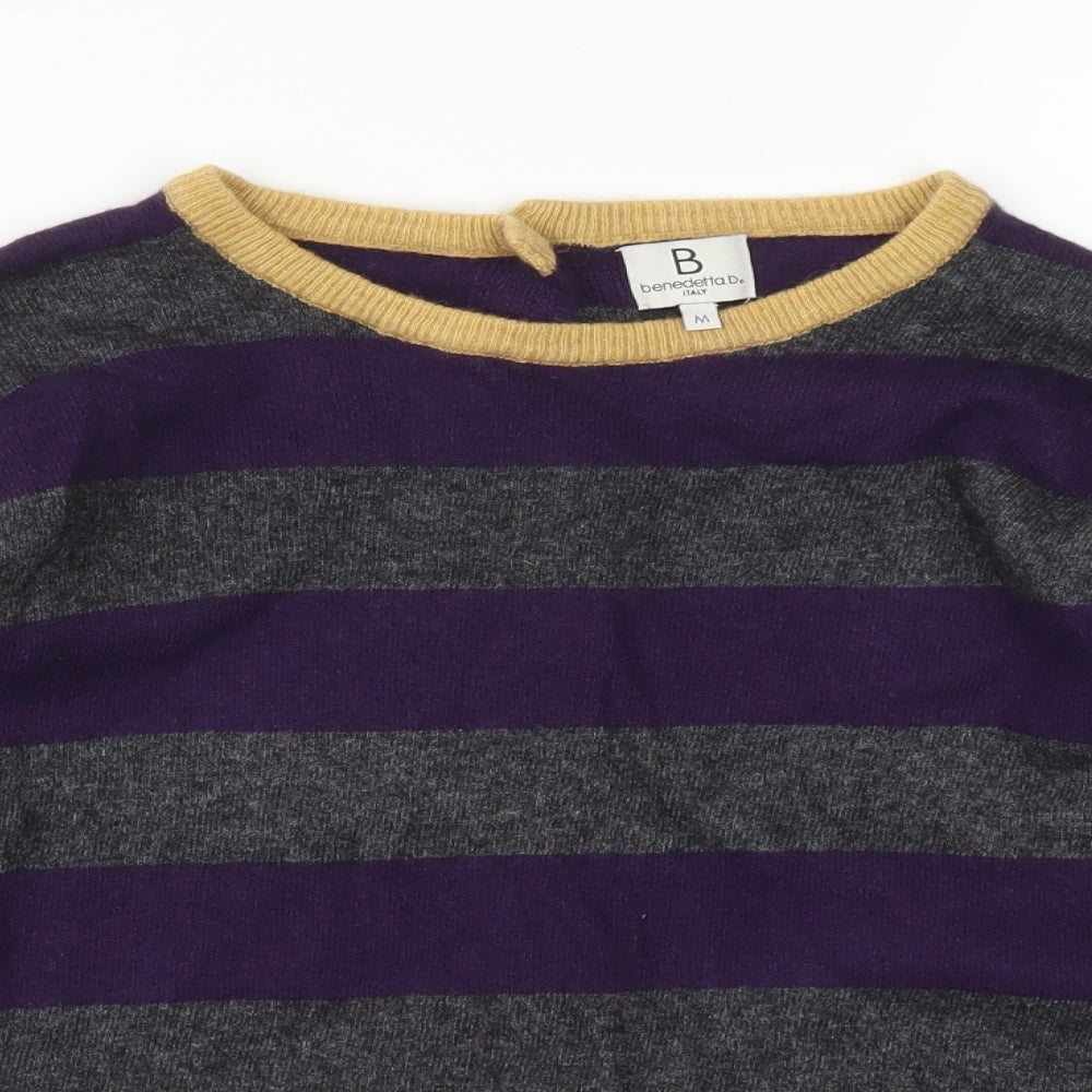 Benedetta B Womens Multicoloured Striped  Pullover Jumper Size M