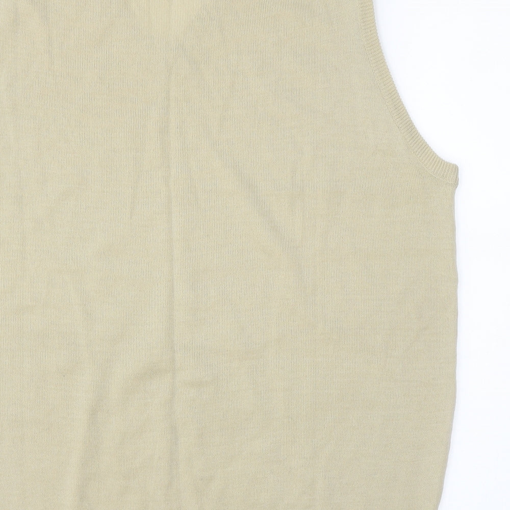 Greenwoods Mens Beige   Vest Jumper Size XL