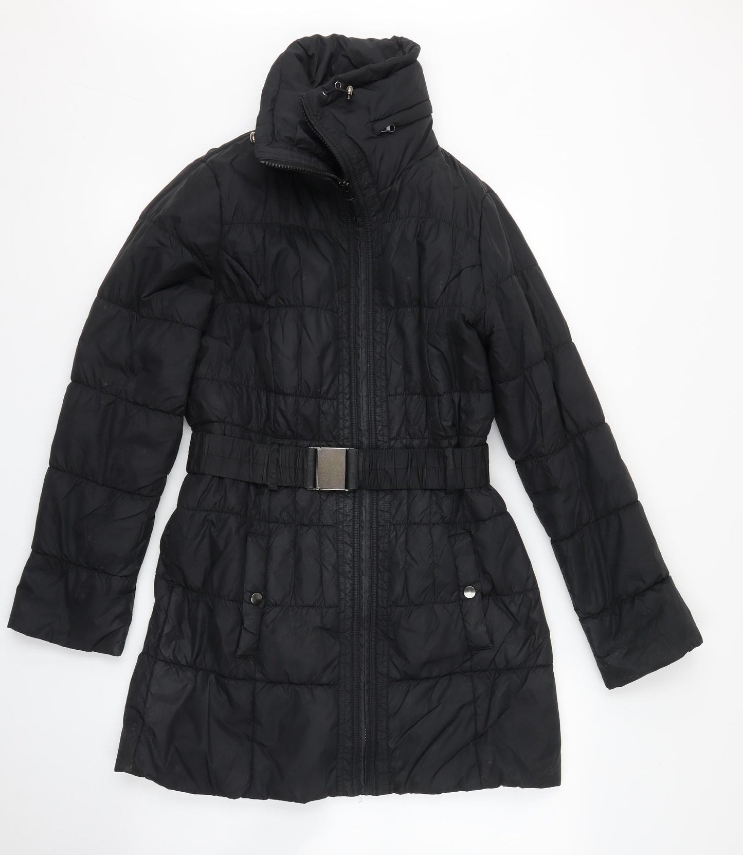 M&S Womens Black   Puffer Jacket Coat Size S