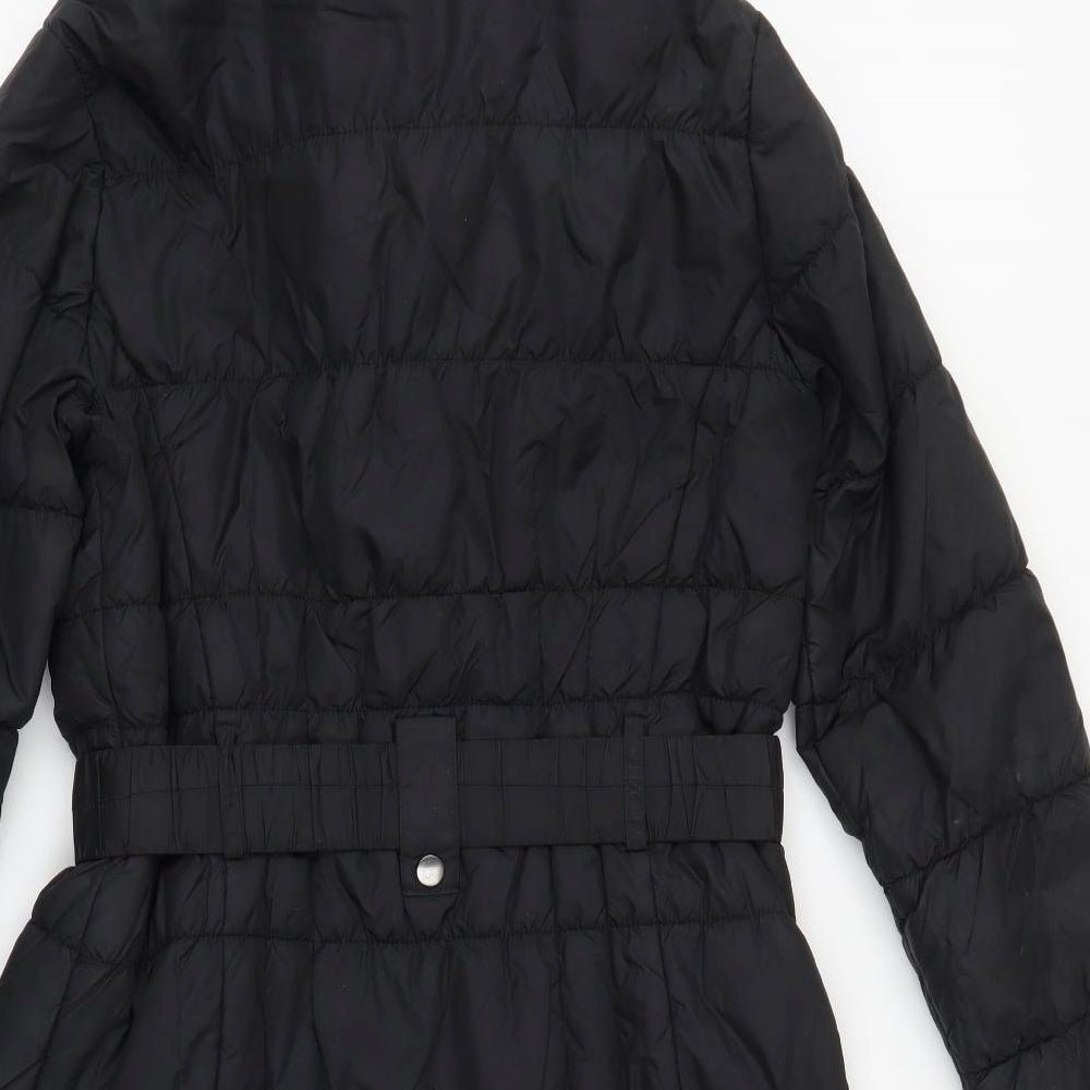 M&S Womens Black   Puffer Jacket Coat Size S