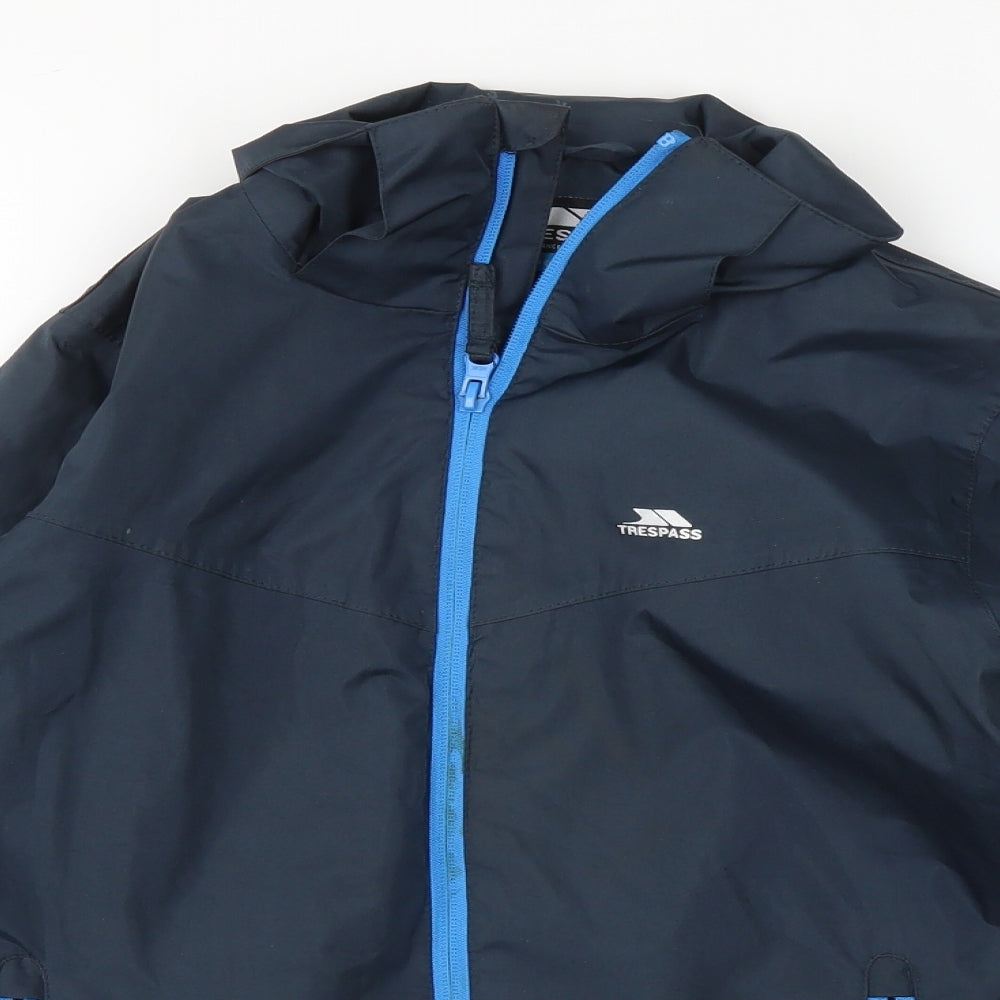 Trespass Boys Blue   Rain Coat Coat Size 9-10 Years