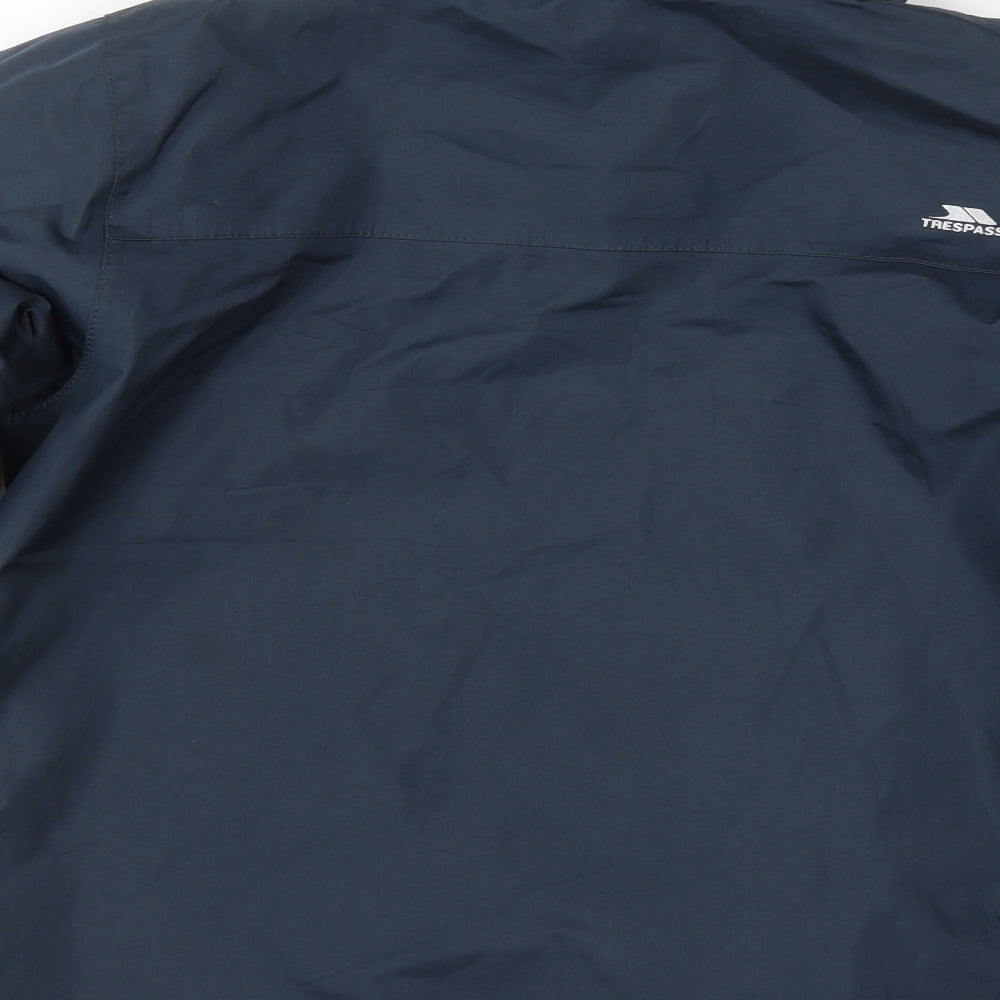 Trespass Boys Blue   Rain Coat Coat Size 9-10 Years