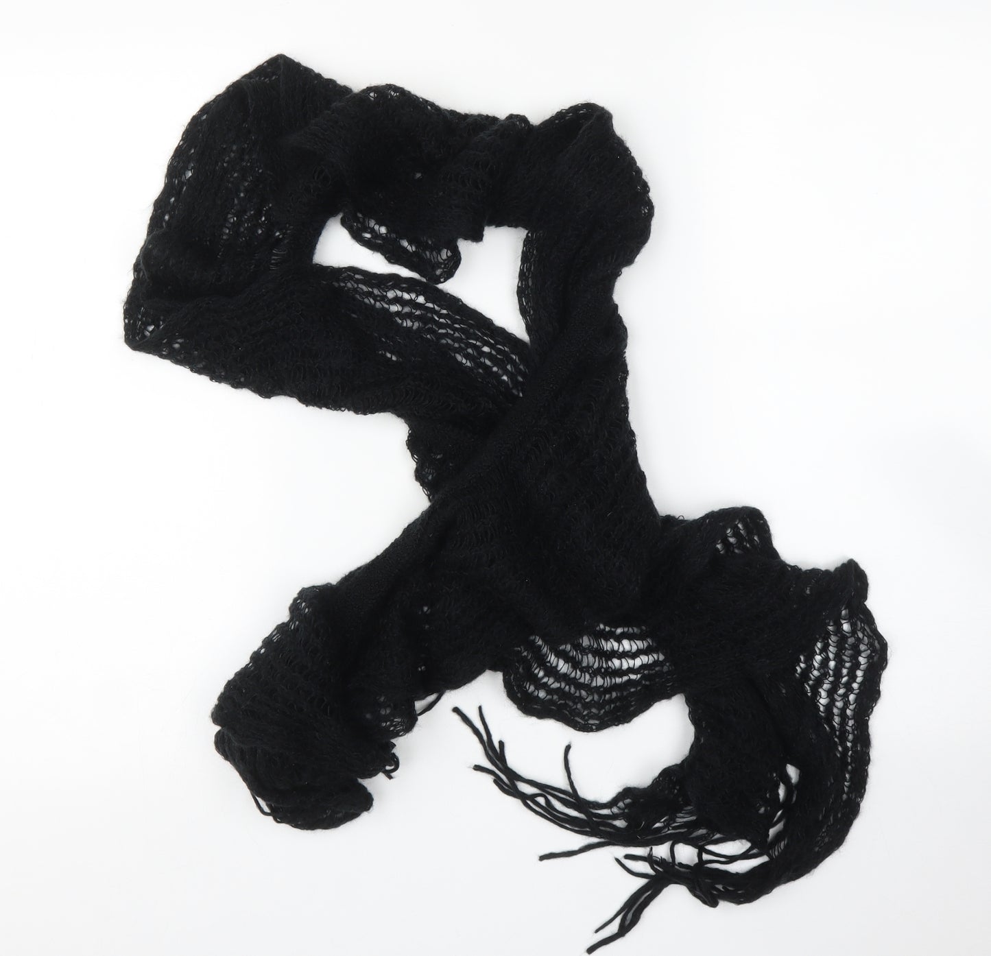 Preworn Womens Black    Scarf