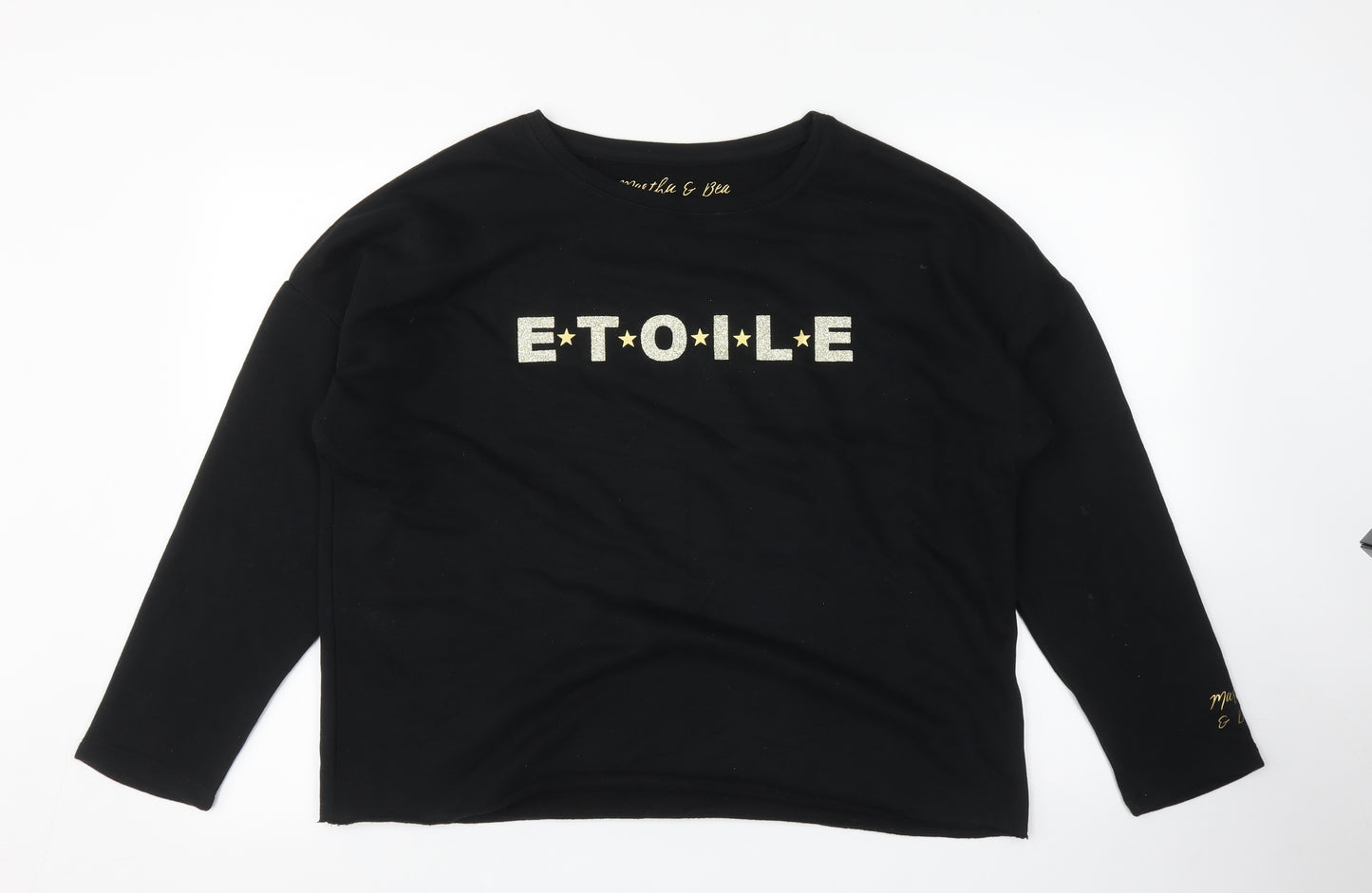 Martha & Bea Womens Black   Pullover Sweatshirt One Size