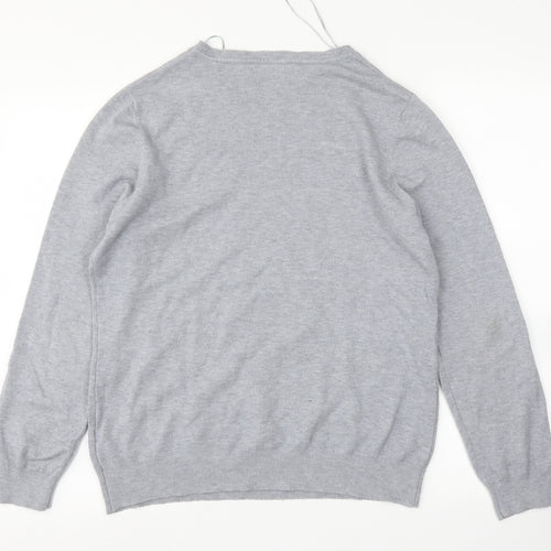 Peacocksq Womens Grey   Pullover Sweatshirt Size 14