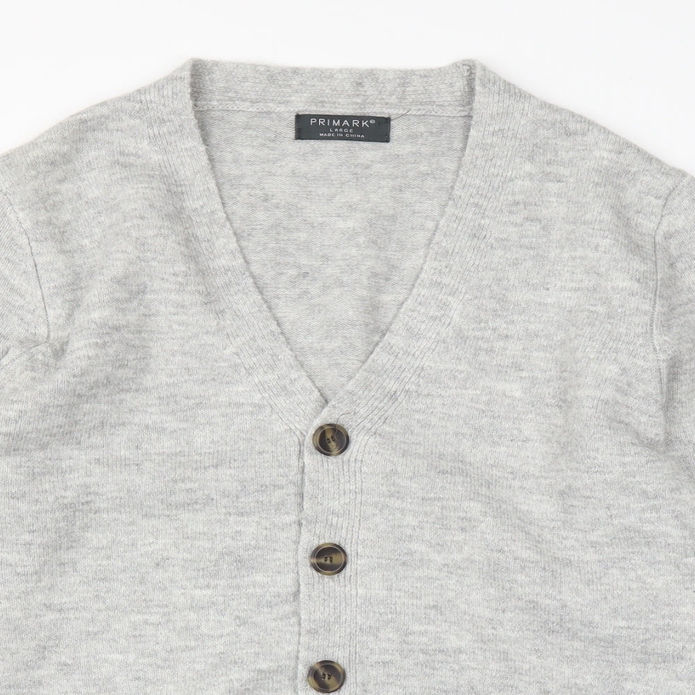 Primark Womens Grey   Cardigan Jumper Size L