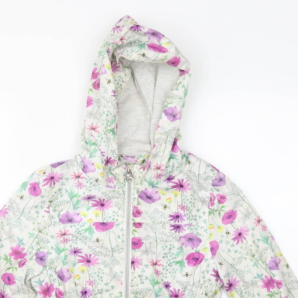F&F Girls Multicoloured Floral  Rain Coat Coat Size 6-7 Years