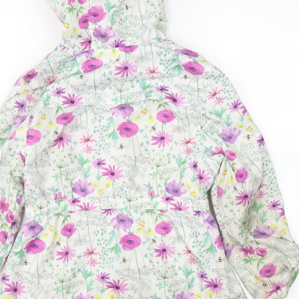 F&F Girls Multicoloured Floral  Rain Coat Coat Size 6-7 Years