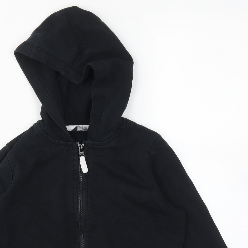George Girls Black   Full Zip Hoodie Size 7-8 Years