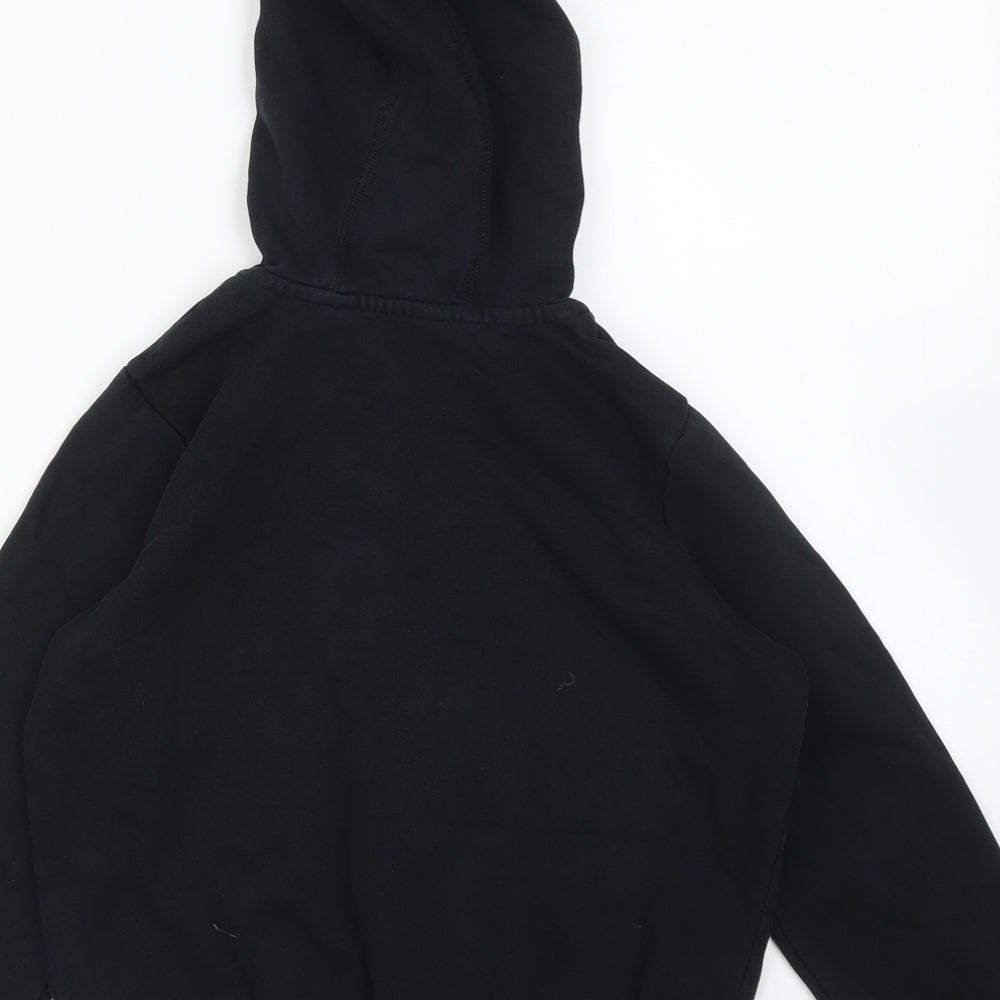 George Girls Black   Full Zip Hoodie Size 7-8 Years