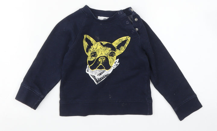 La Redoute Boys Black Pullover Jumper Size 18-24 Months