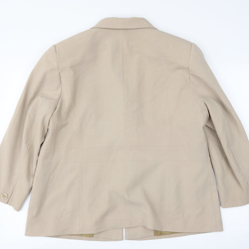 EWM Womens Beige   Jacket Suit Jacket Size 18