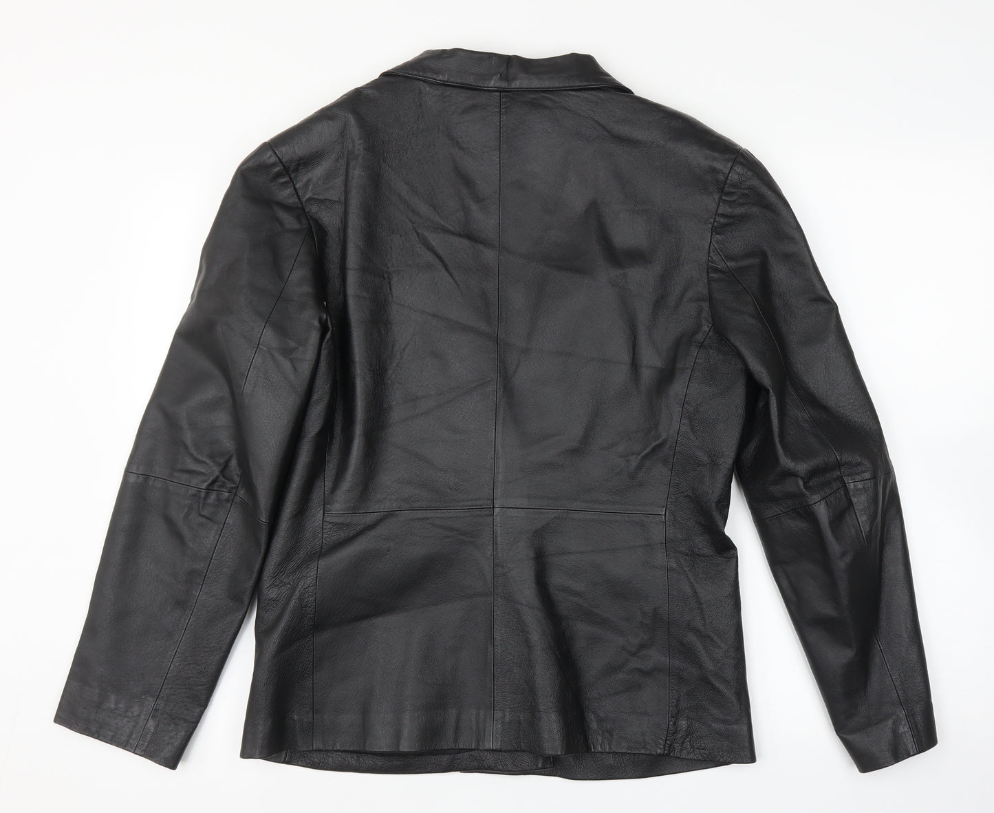 For Women Womens Black   Jacket  Size 12  - Leather jacket