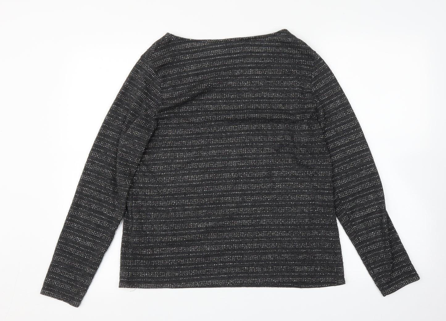 Dorothy Perkins Womens Grey Striped  Pullover Jumper Size 14